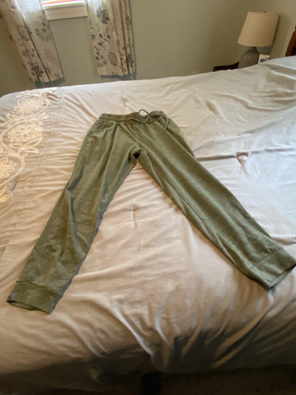 Avalanche Olive Green Elastic Waist Lounge Pants